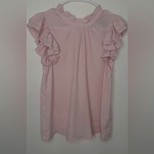 Express Light Pink Ruffle Dress